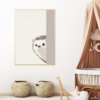 Cute Hedgehog animal Art Print for Nursery, children's room, Kids room, Gift for new Mom, Baby shower gift