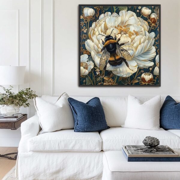 Big White Flower canvas print framed unframed and print only