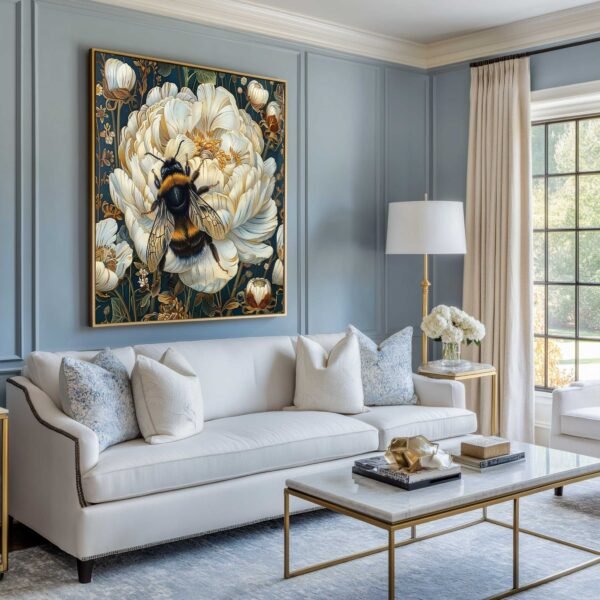 Statement Piece Big Flower canvas print framed unframed and print only