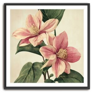pink lily wall art canvas print
