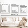size guide for square wall are framed square art prints